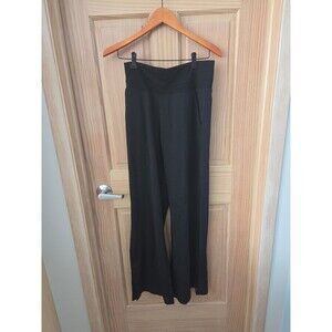 Athleta Black Wide-Leg Track Pants Small